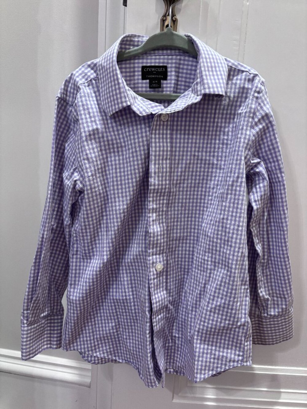 Boys' J Crew purple gingham button down